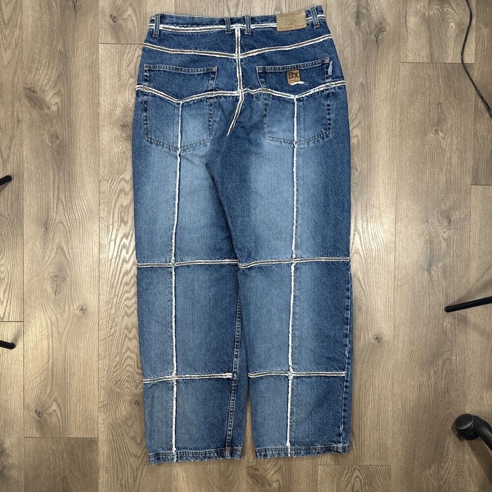 Brooklyn Express Jeans Patchwork Loose Fit Baggy … - image 2